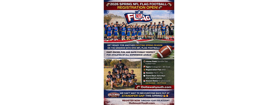 Flag Football Closes soon
